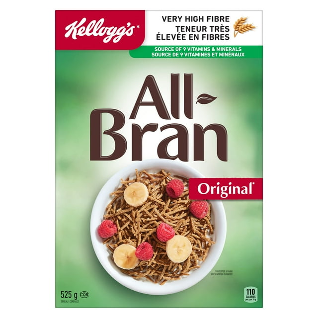 Kellogg,S All Bran Original Cereal, 525G/18.5Oz, (Imported From Canada ...