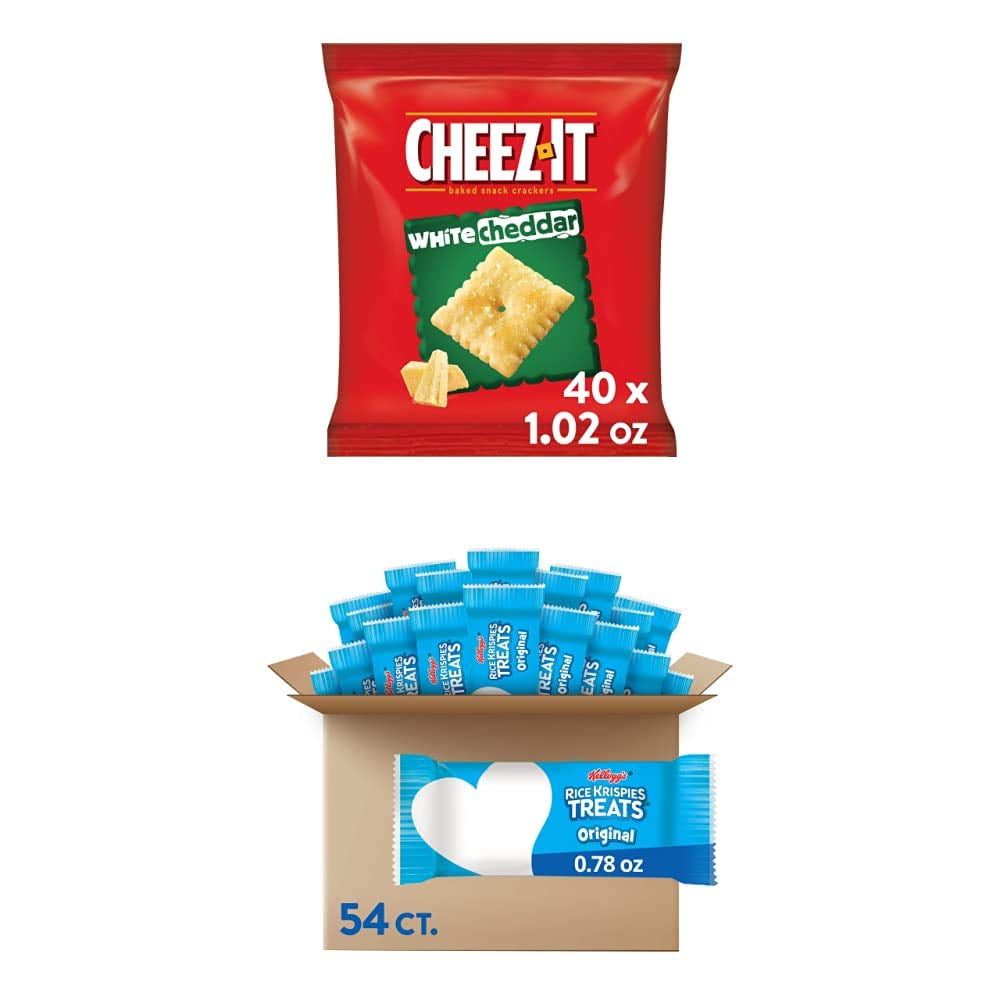 Kellogg,S Bulk Snack Box, CheezIt White Cheddar Cheese Crackers (40