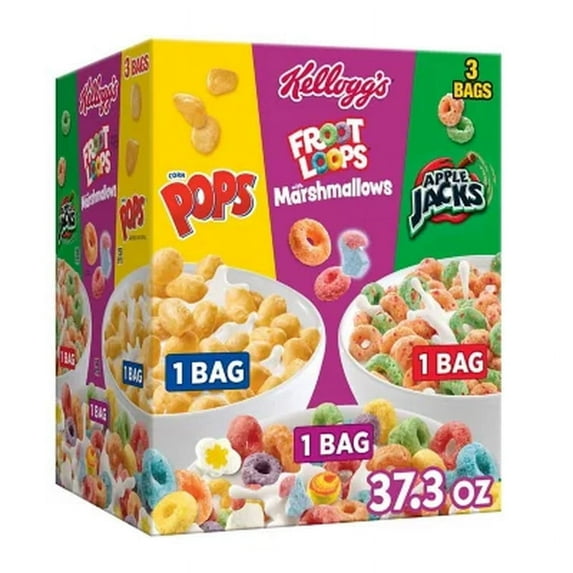 Kellogg'S Cereal, Variety Pack 37.3 Oz., 3 Pk.