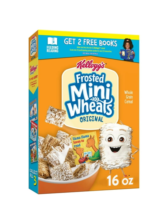 Kellogg,S Frosted Mini-Wheats Breakfast Cereal, Kids Cereal, Family Breakfast, Original, 16Oz Box (1 Box)