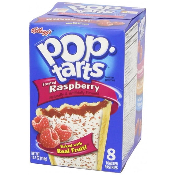 Kellogg,S Pop-Tarts Frosted Raspberry Toaster Pastries 8 Ct Pack Of 2 14.7Oz