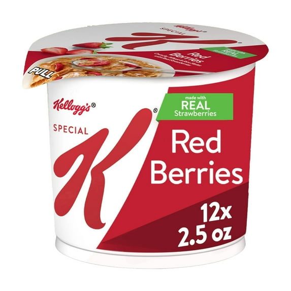 Kellogg’s Special K Breakfast Cereal Cups, 11 KMC2Vitamins and Minerals, Made with Real Strawberries, Red Berries, 30oz Case (12 Cups)