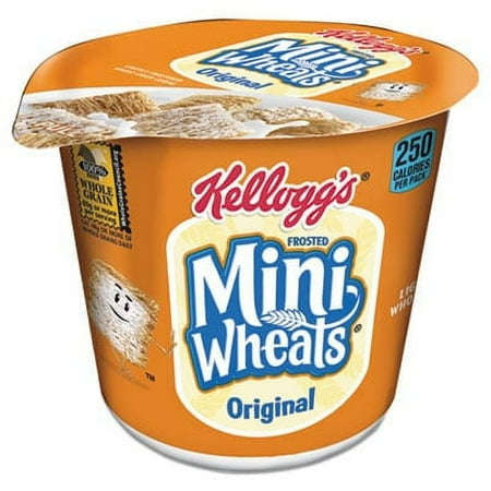 1PC Kellogg's Kellogg's 42799 Breakfast Cereal, Frosted Mini Wheats, Single-Serve, 6/Box KEB42799