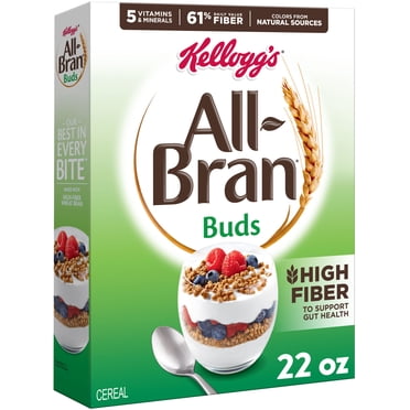 Kellogg's All-Bran Buds Original Breakfast Cereal, High Fiber, 22  oz