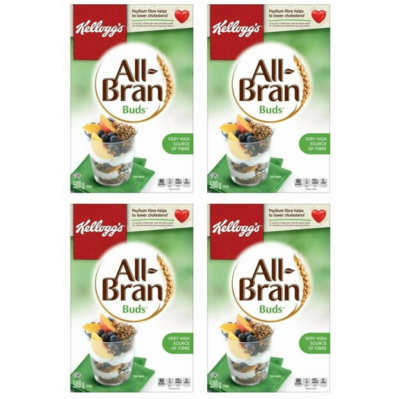 Kellogg's All-Bran Buds Cereal, 500g (4 Pack)