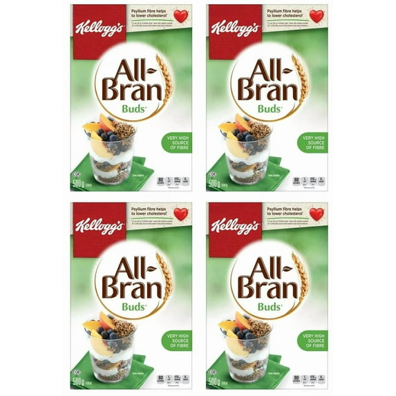 Kellogg's All-Bran Buds Cereal, 500g (4 Pack)