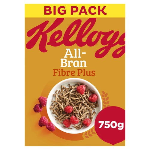 Kellogg's All-Bran Fibre Plus Breakfast Cereal 750g, British Import (Pack of 3)