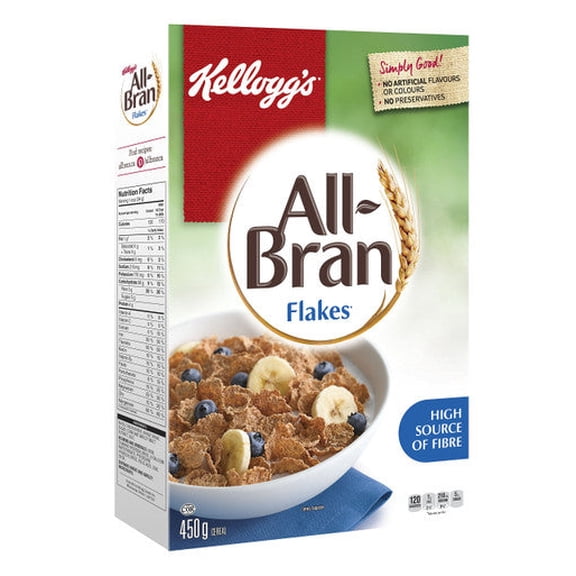 Kellogg's All-Bran Flakes Cereal, 450g/15.9oz (Imported from Canada)