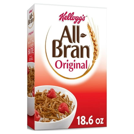 Kellogg's All-Bran Original Cold Breakfast Cereal, 18.6 oz Box