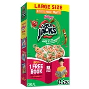 Kellogg's Apple Jacks Original Breakfast Cereal, 15g Whole Grains, Family Size, 16.6 oz