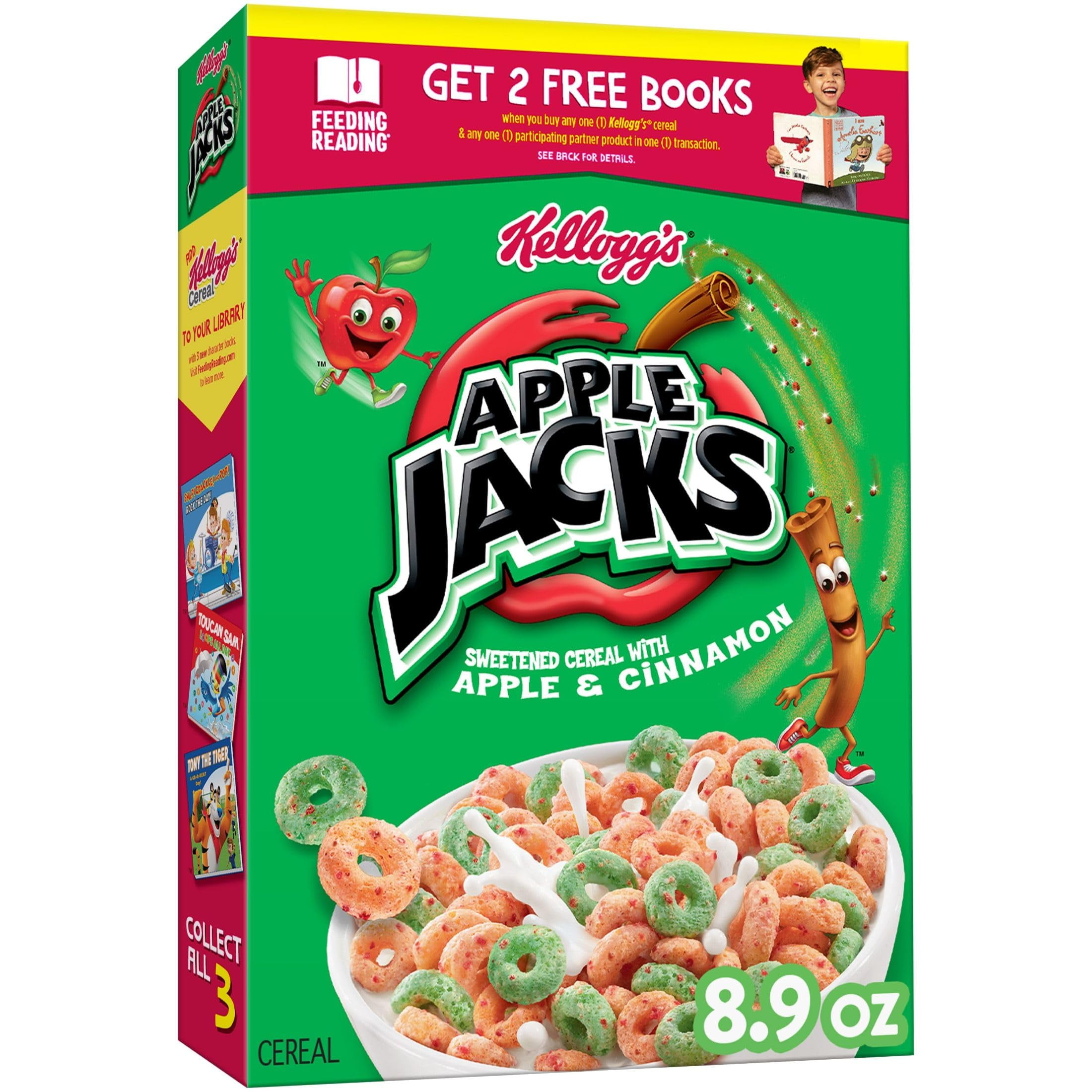 Kellogg's Apple Jacks Breakfast HHA1 Cereal, Kids Cereal, Family