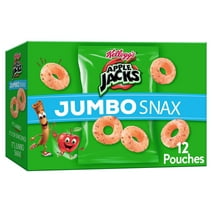 Kellogg's Apple Jacks Jumbo Snax Snacks de Cereales Originales, 5.4 oz, 12 Unidades