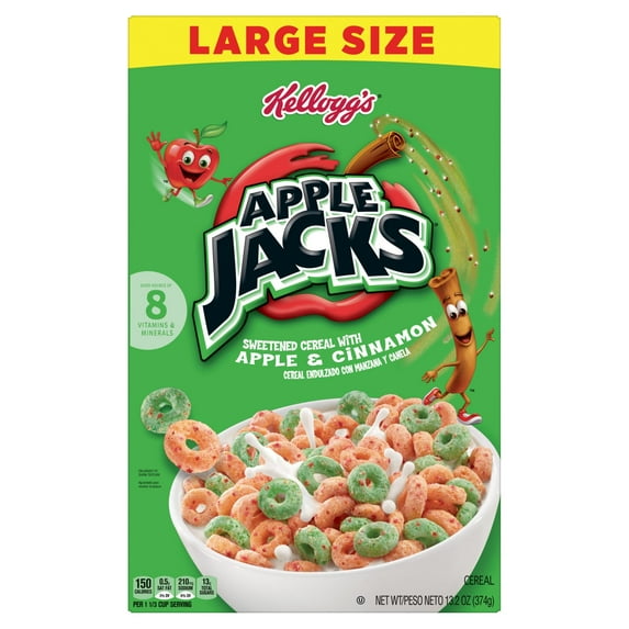 Kellogg's Apple Jacks Large Size 13.2 oz