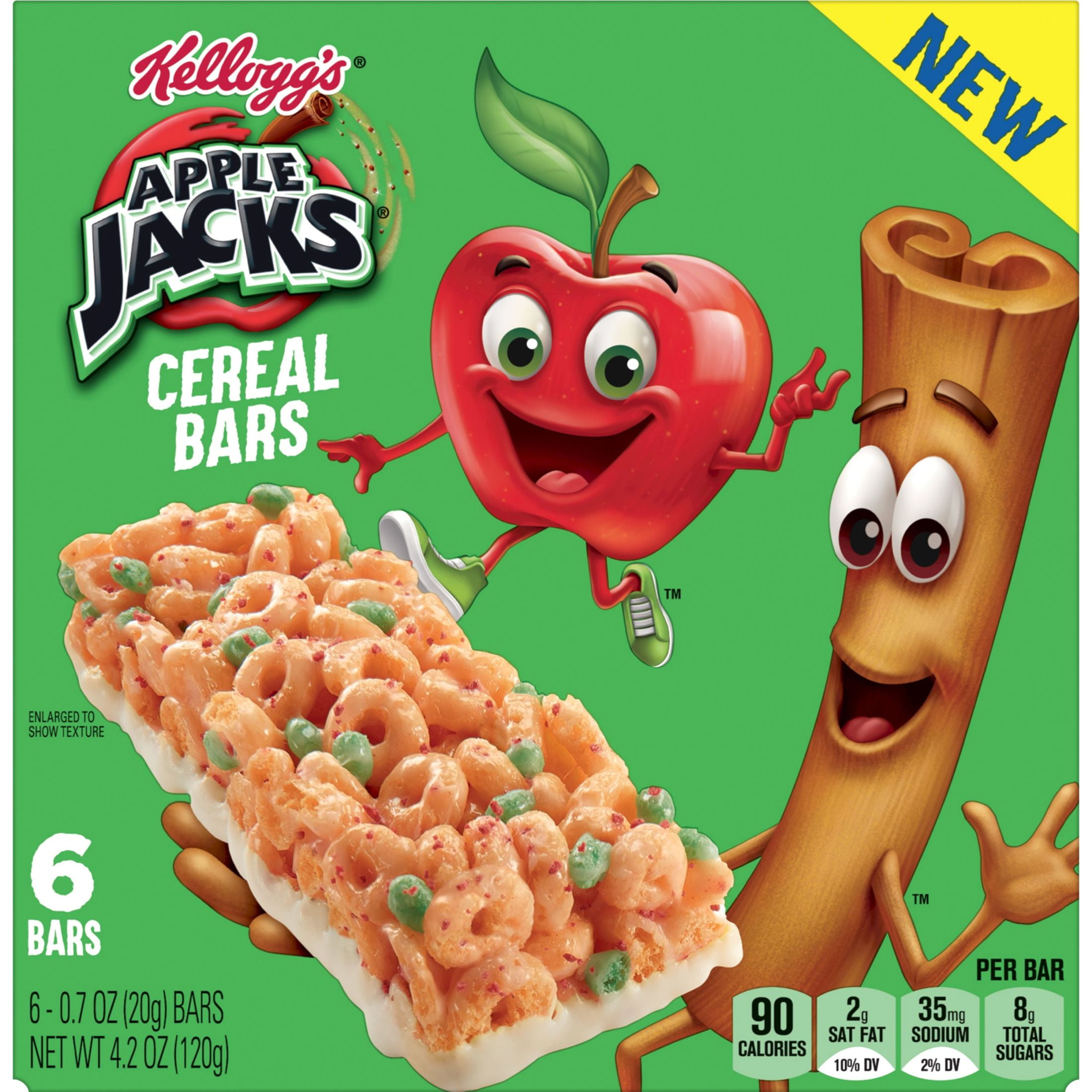 Kellogg's Apple Jacks Original Chewy Cereal Bars, ReadytoEat