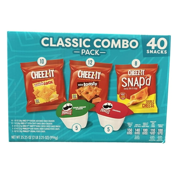 Cheez-It and Pringles Classic Combo Pack, 40 Count