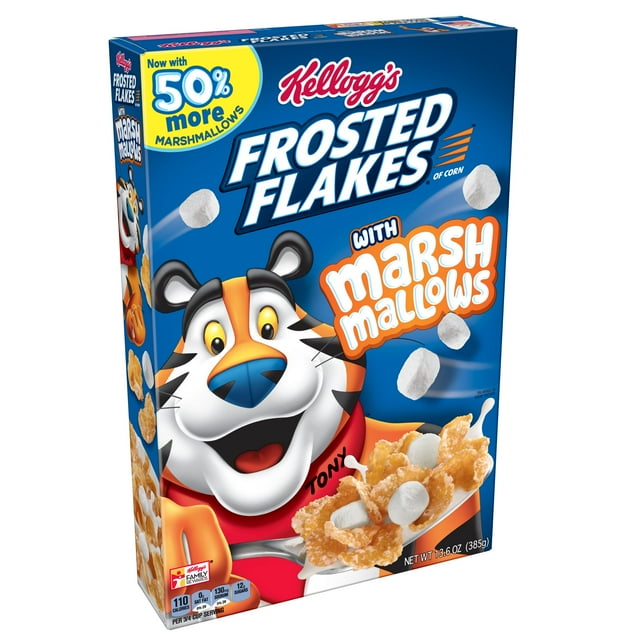 Kellogg's Breakfast Cereal, Frosted Flakes With Marshmallow, Original 