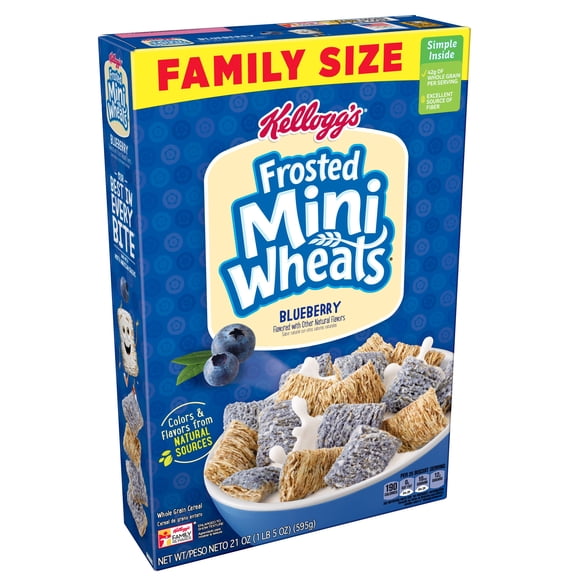 Kellogg's Breakfast Cereal Frosted Mini-Wheats Blueberry 21 oz