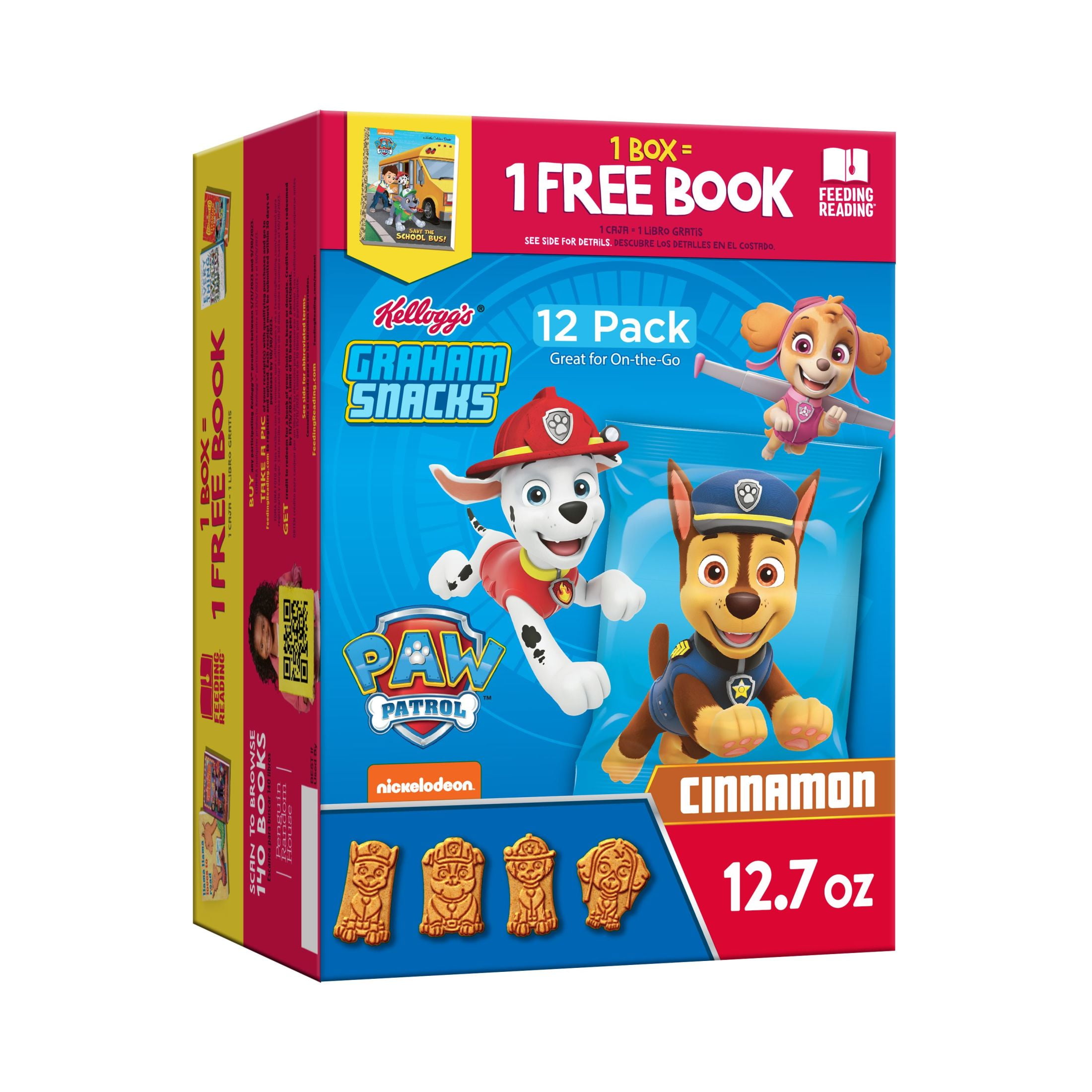 Kellogg's Cinnamon Graham Snacks, 12.7 oz, 12 Count