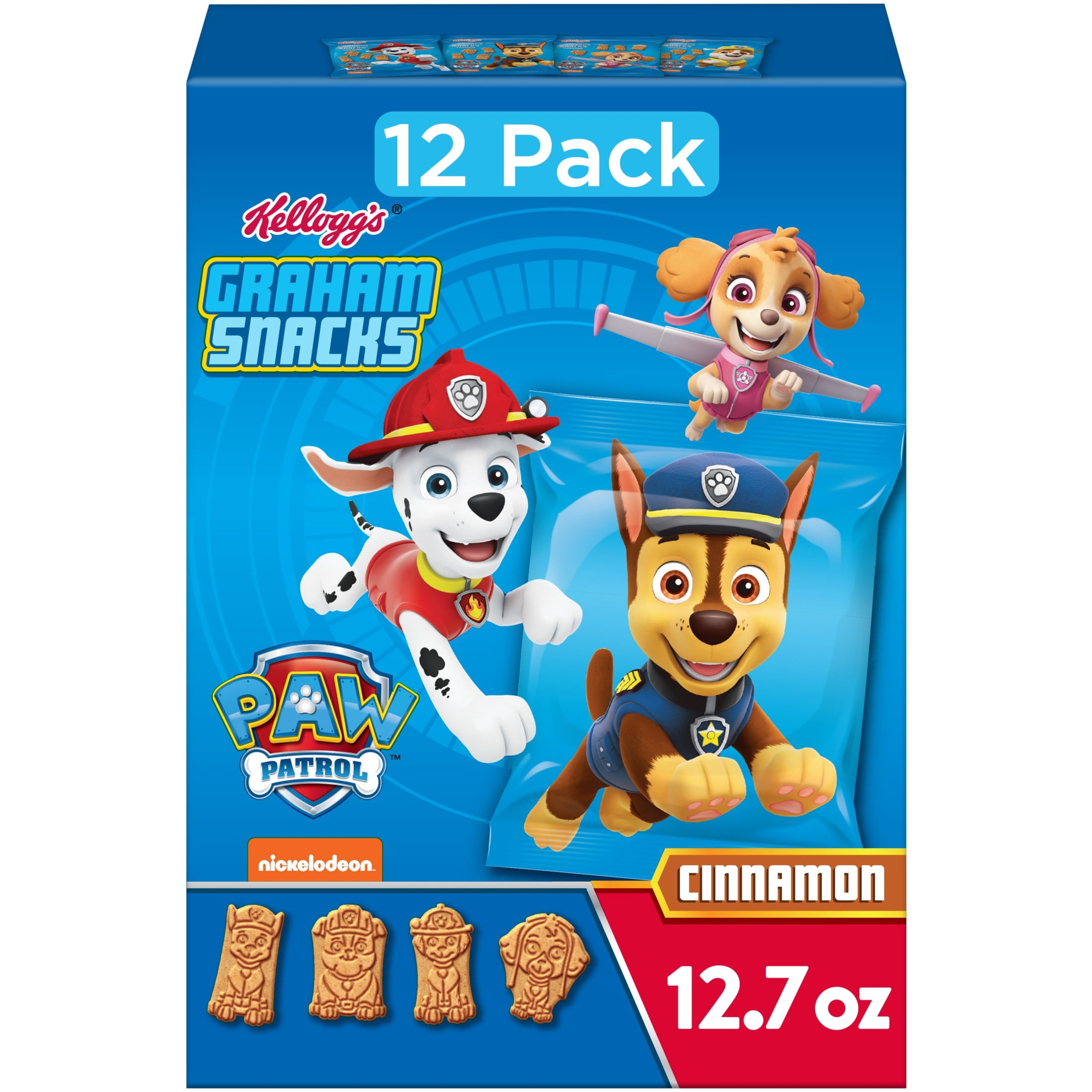 Kellogg's Cinnamon Graham Snacks, Kids Snacks, 12 Count