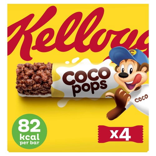 Kellogg's Coco Pops Cereal Milk Bars 4 x 20g, British Import (Pack of 3)