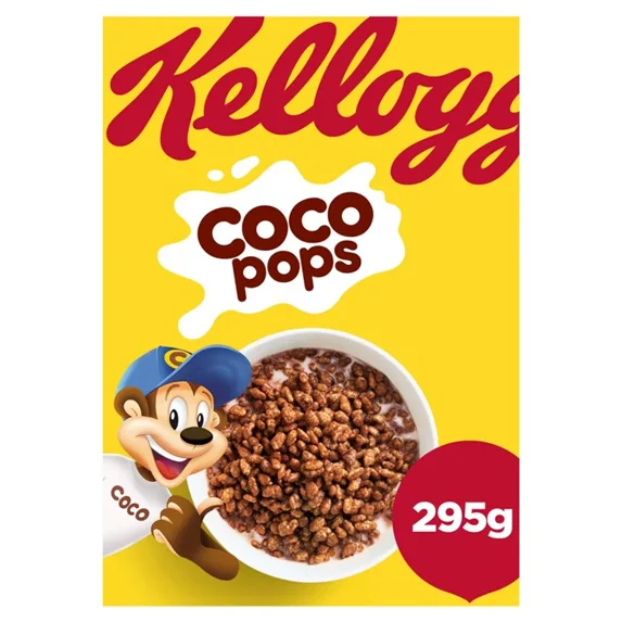 Kellogg's Coco Pops Chocolate Breakfast Cereal 295g- British Breakfast Cereal