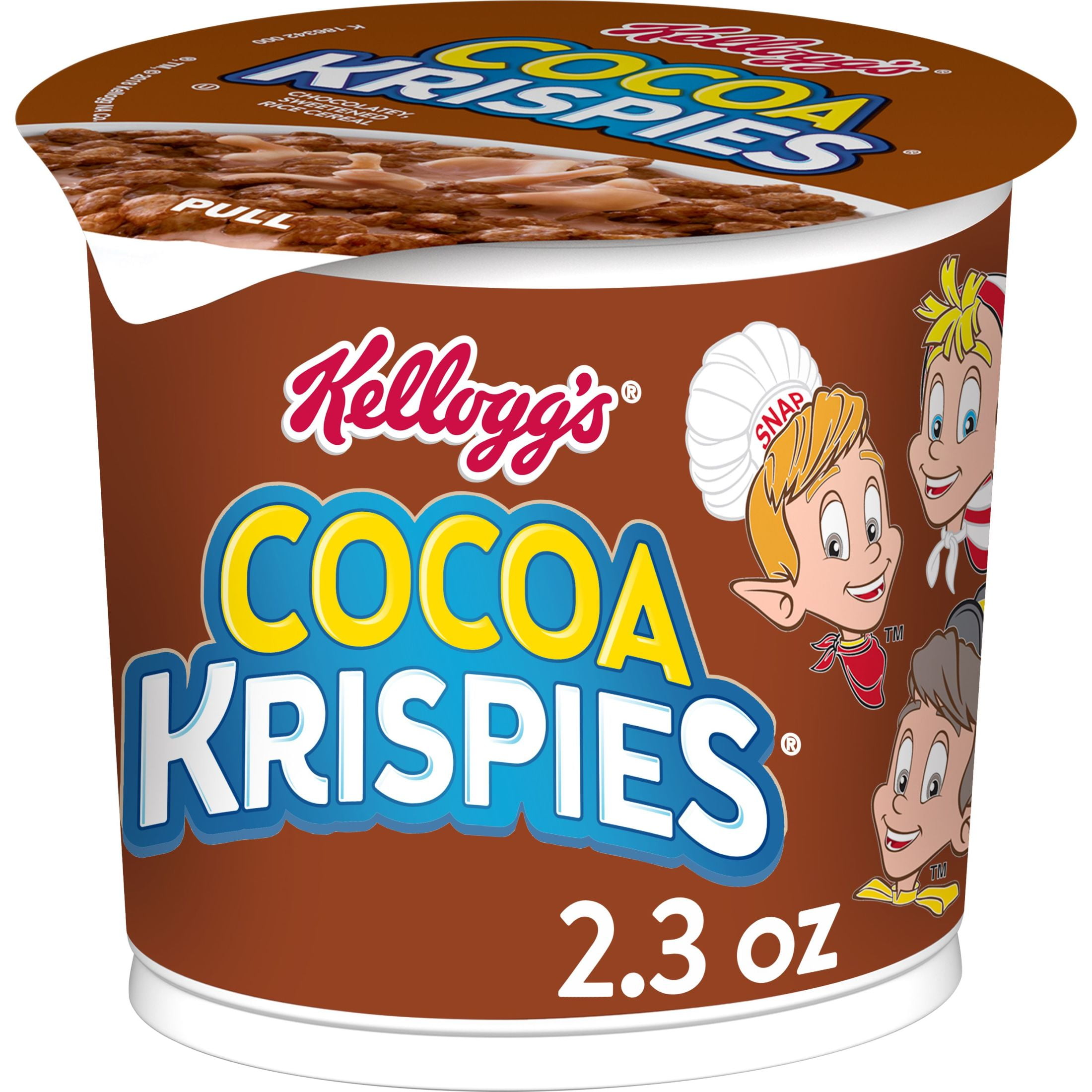 Kellogg's Cocoa Krispies Breakfast Cereal Cup, Kids Snacks, Family Breakfast, Chocolatey Flavor, 2.3oz Cup (1 Cup)