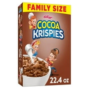 Kellogg's Cocoa Krispies Breakfast Cereal, Kids Cereal, Family Breakfast, Family Size, Original, 22.4oz Box (1 Box)