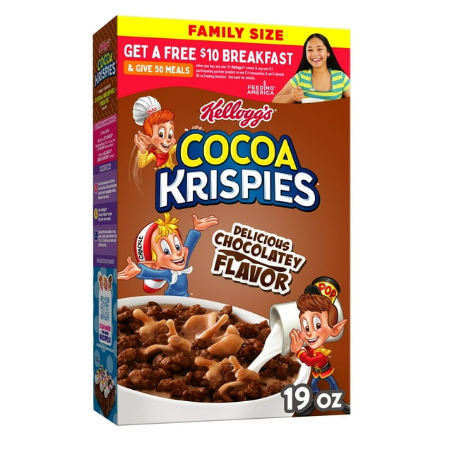Kellogg's Cocoa Krispies Chocolatey Flavor Breakfast Cereal, Family