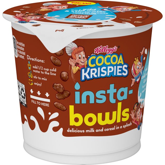 Kellogg's Cocoa Krispies InstaBowls Chocolatey Flavor Breakfast Cereal