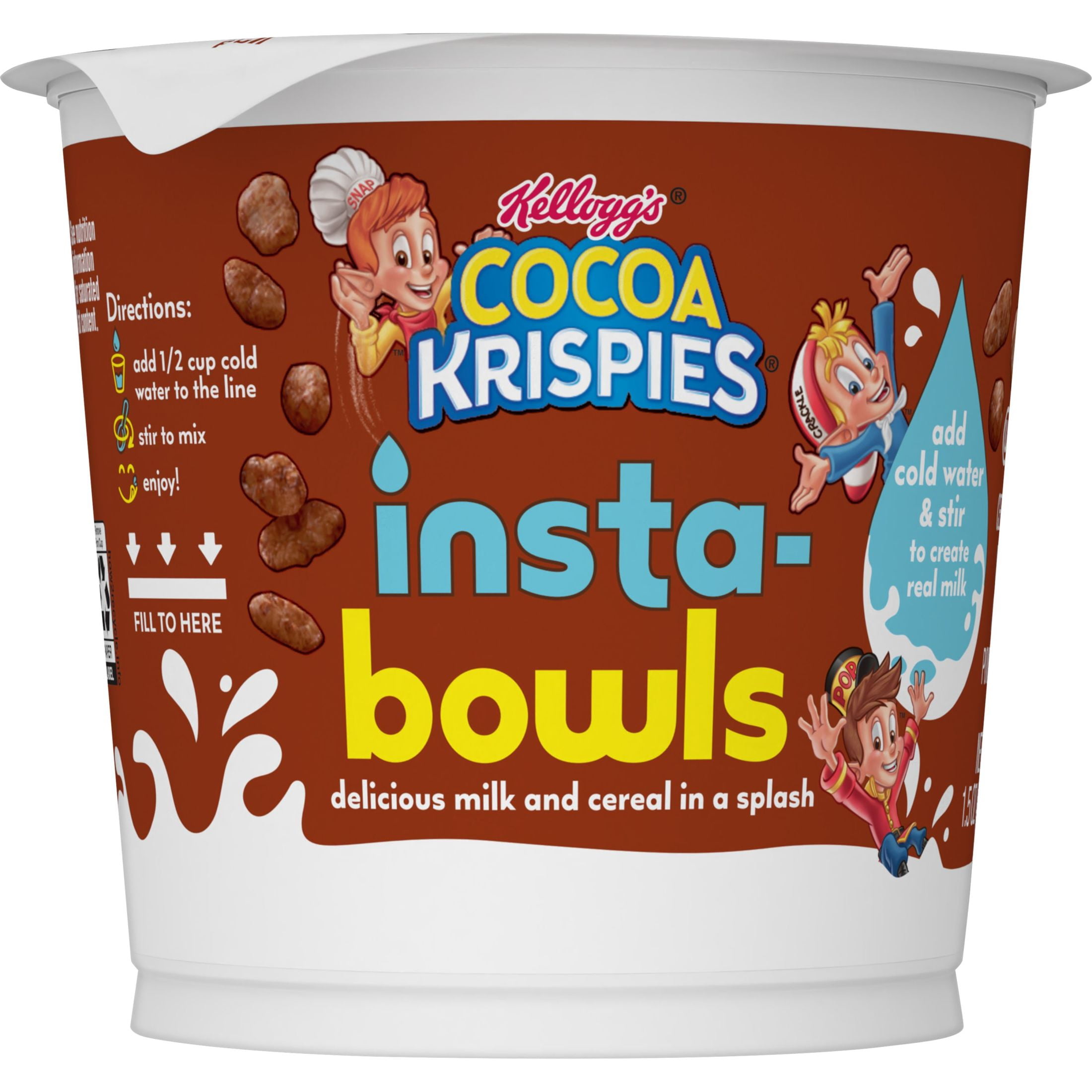 Kellogg's Cocoa Krispies InstaBowls Original Breakfast Cereal, 1.5 oz