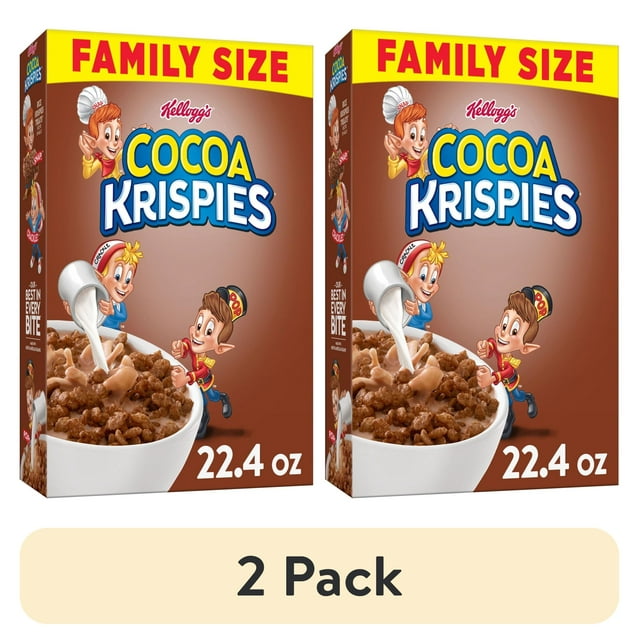 (2 pack) Kellogg's Cocoa Krispies Original Breakfast Cereal, 22.4 oz