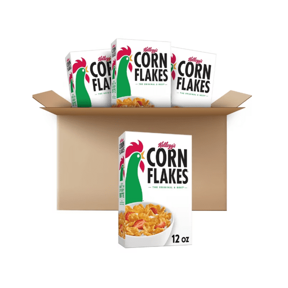 Kelloggs Corn Flakes Breakfast Cereal 12 oz (10 Boxes Case Pack)