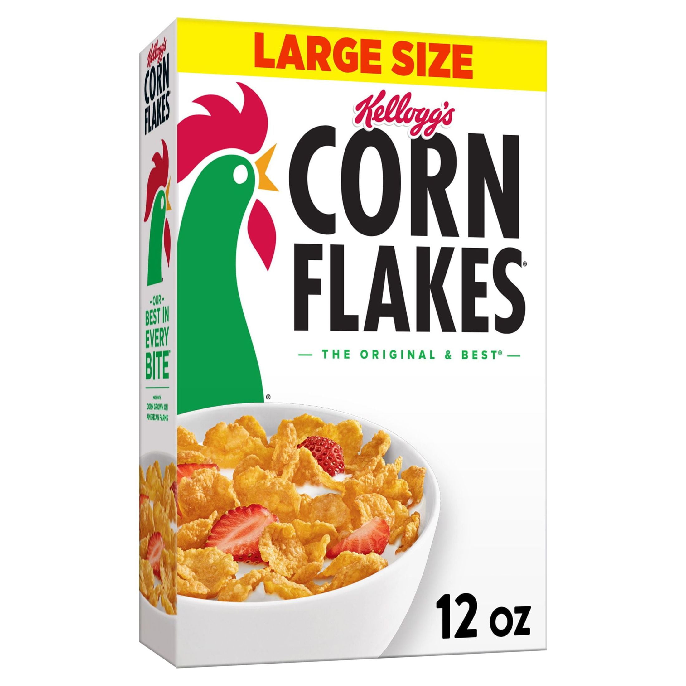 Kelloggs Corn Flakes Original Breakfast Cereal Large Size 12 Oz Box