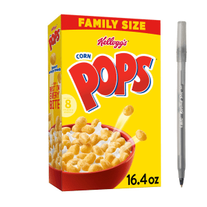 Kellogg's Corn Pops Corn Pops Family Size Breakfast Cereal with pan