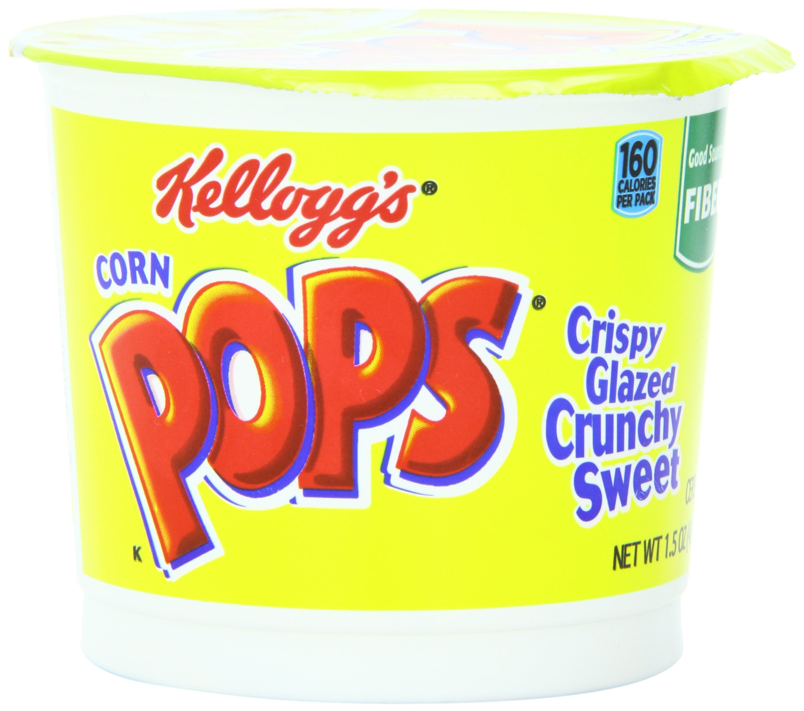 Kellogg’s Corn Pops Delicious Breakfast Cereal Cups,8 Vitamins and Minerals, Kids Snacks, Original, 1.5 oz,Grab and Go Convenience Cups (6 Pack)