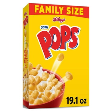 Kellogg's Corn Pops Original Cold Breakfast Cereal, Family Size, 19.1 oz Box