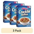 (3 pack) Kellogg's Cracklin' Oat Bran Breakfast Cereal, Fiber Cereal, Family Cereal, Original