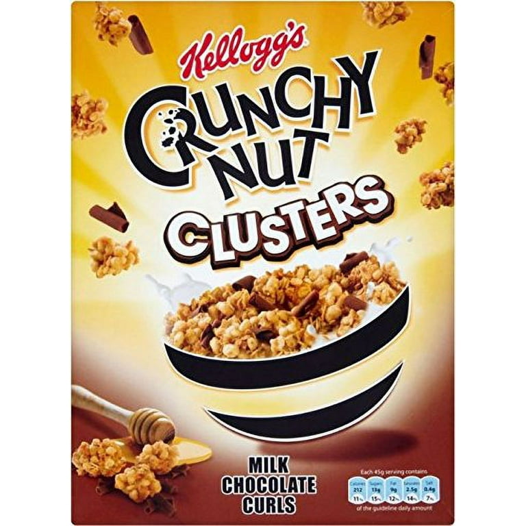 Kellogg's Crunchy Nut Milk Chocolate Curls with Honey & Nut Clusters (450g)  - Pack of 2