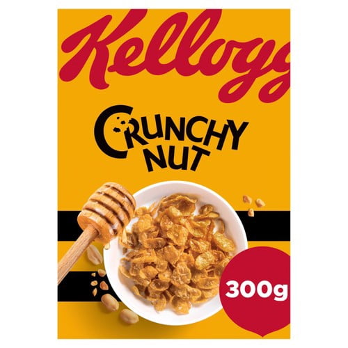 Kellogg's Crunchy Nut Original Breakfast Cereal 300g, British Import (Pack of 3)