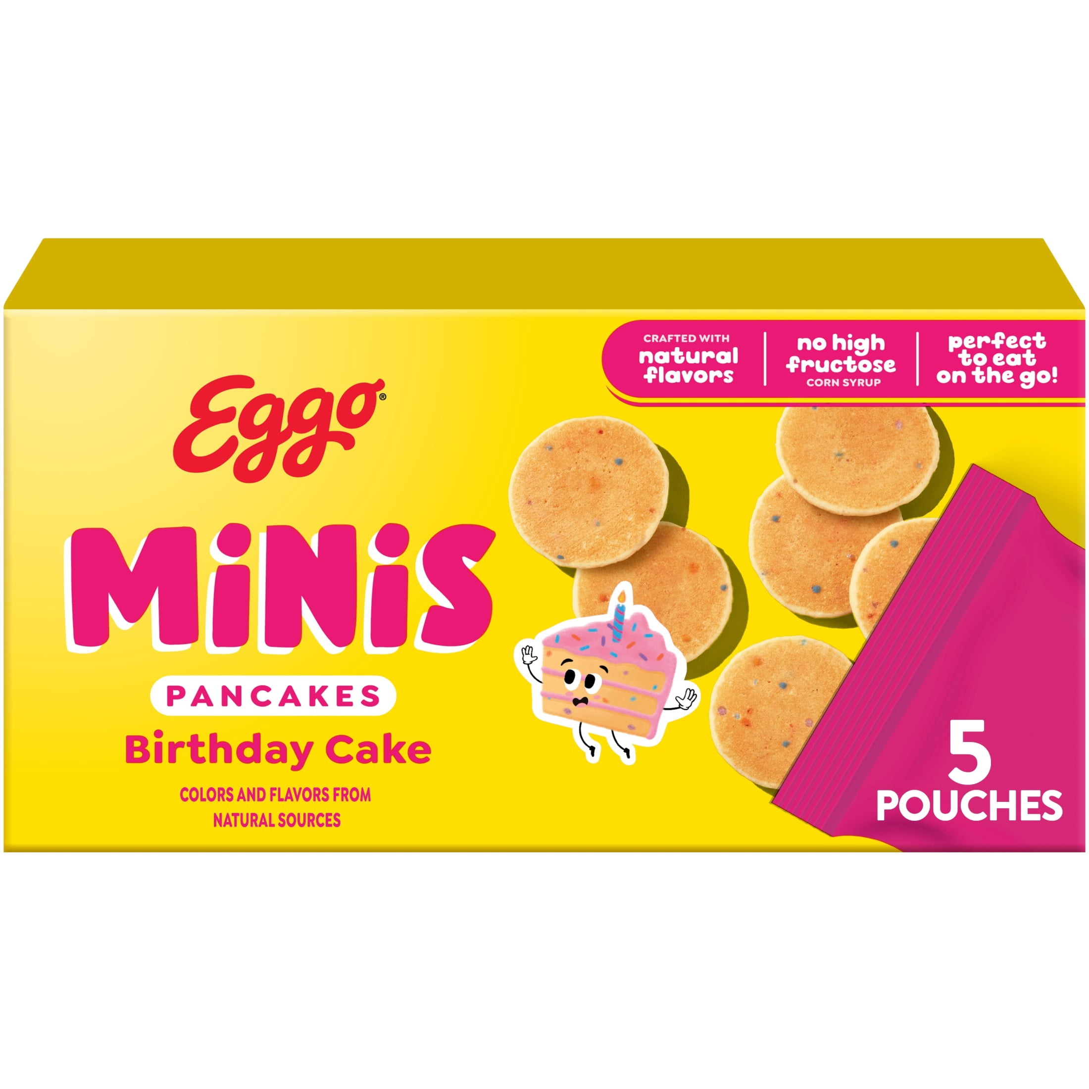 Eggo Minis Birthday Cake Pancakes, Breakfast Food, 8.4 oz, 5 Count (Frozen)