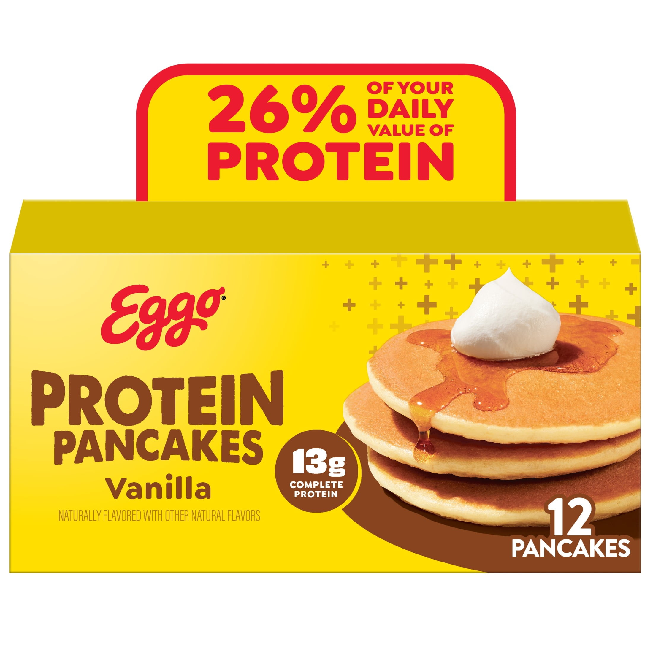 Eggo Protein Vanilla Pancakes, Frozen Breakfast, 14.8 oz, 12 Count