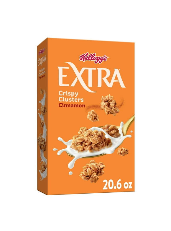 Kellogg's Extra Cinnamon Granola Cereal, 20.6 oz Box