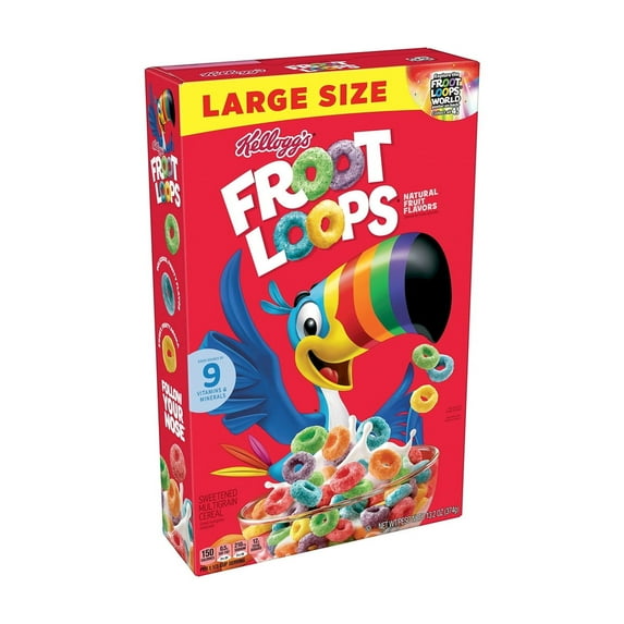 Kellogg's Froot Loops Breakfast Cereal, 13.2 oz Box (Pack of 6)