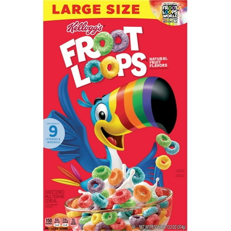 Fruit Loops Fruit Flavor Cereal Large Size 13.2 oz