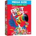 thumbnail image 1 of Kellogg's Froot Loops Breakfast Cereal, Good Source of Fiber, 15g Whole Grains, Mega Size, 24.7 oz, 1 of 14