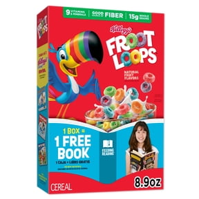 Kellogg's Froot Loops Original Breakfast Cereal, Good Source of Fiber, 8.9 oz