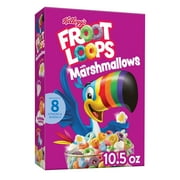 Kellogg's Froot Loops Breakfast Cereal with Marshmallows, Fruit Flavored, Breakfast Snacks with Vitamin C, Original with Marshmallows, 10.5oz Box (1 Box)