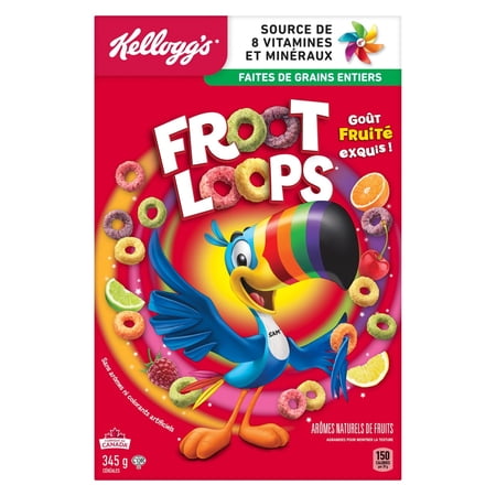Kellogg's Froot Loops Cereal, 345g (12.2 oz) – Fun, Fruity Breakfast for All Ages