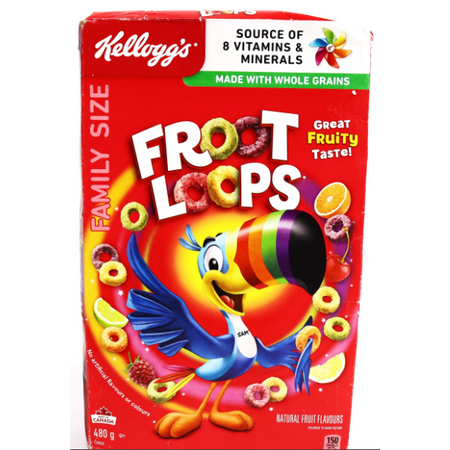 Kellogg's Froot Loops Cereal, Family Size, 580g/20.5oz