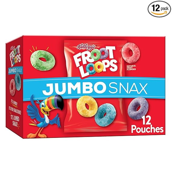 Kellogg's Snax Froot Loops Jumbo Caddy Cereal - 5.4oz
